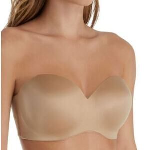 Lilyette Womens Size 36DD Convertible Strapless Bra Tan Padded